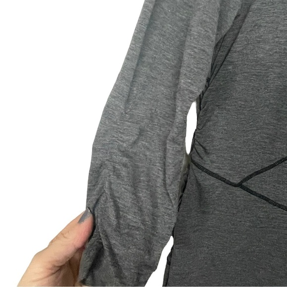 Athleta Grey Heather Long Sleeve Knit Athletic Dress Small - Picture 6 of 7